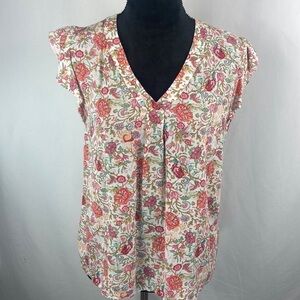 Kenar Floral Printed Flowy Blouse